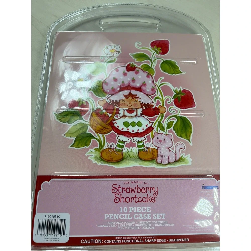 Strawberry Shortcake 10 Piece Pencil Case Set Notebook Folder Stationery Kit NEW